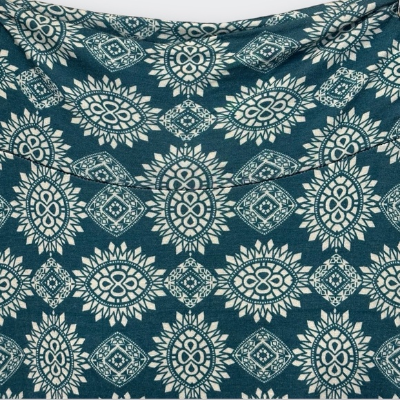 MARKET & SPRUCE STICH FIX Boho Maxi Skirt S Teal Medallion Hippie Tribal Coastal - Picture 6 of 9